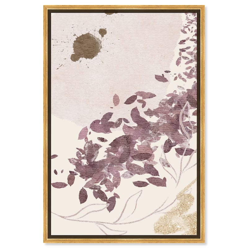 Art Remedy Golden Vineyards Framed Boho Abstract 1 Piece Canvas Wall Art - 37 x 55 - Gold