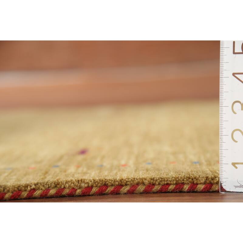 Animals Tribal Gabbeh Indian Accent Rug Hand-Knotted Wool Carpet - 3'0"x 5'3"