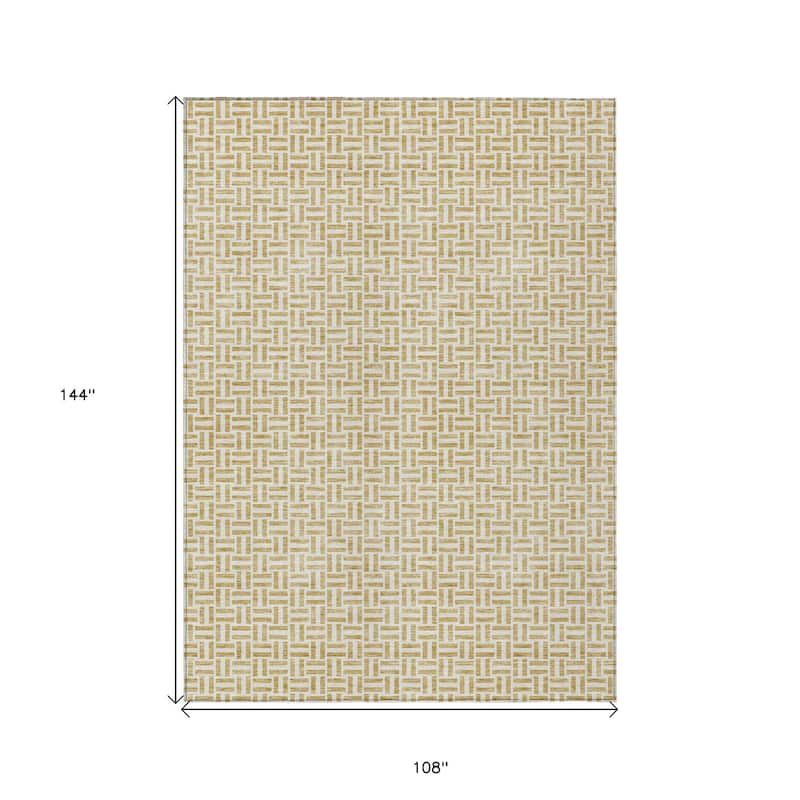HomeRoots Geometric Transitional Rectangle Outdoor Rug