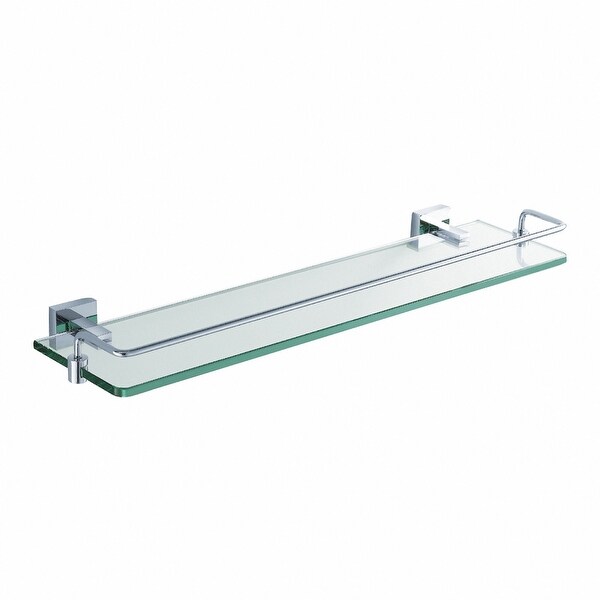Kraus KEA-14445 Aura 20-1/10" Glass Shelf with Brass Railing. Opens flyout.