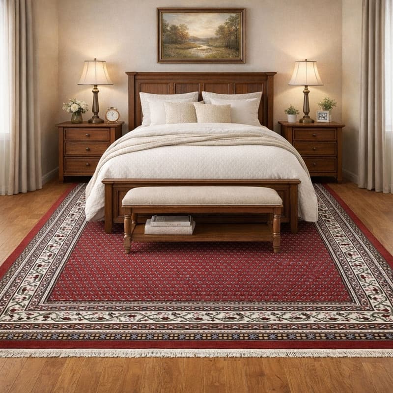 HERAT ORIENTAL Hand-Knotted Mir Wool Rug 6'7 x 9'10 - 6'7 x 9'10