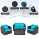 preview thumbnail 7 of 23, Gymax 4PCS Rattan Patio Conversation Set Outdoor Furniture Set w/