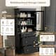 70.1" Modern High Freestanding Tall Bathroom Cabinet with 2 Adjustable Shelves, 3 Drawers, Soft Close Glass Doors