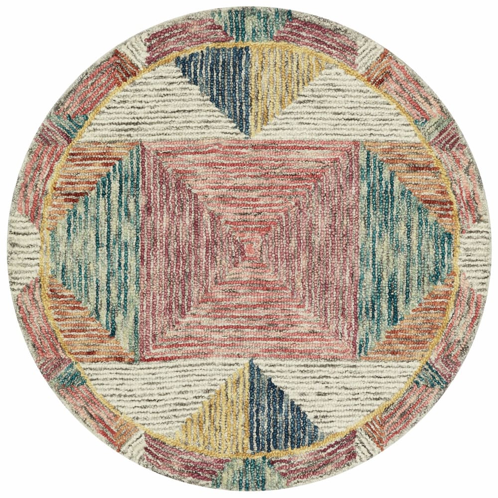 Alexander Home Kaleidoscope Geometric Hand-Hooked Wool Rug