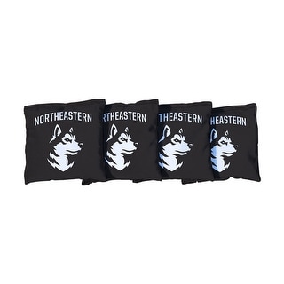 Northeastern University NU Huskies Black Cornhole Bags