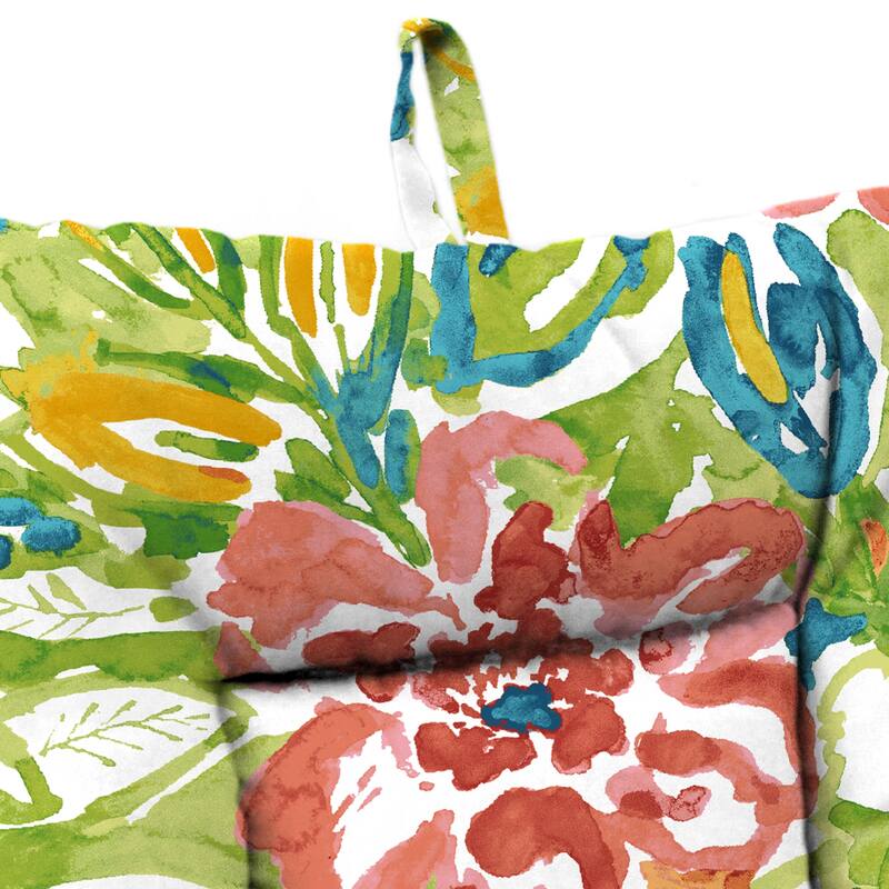 21" x 38" Outdoor Chair Cushion with Ties and Loop - 38'' L x 21'' W x 3.5'' H