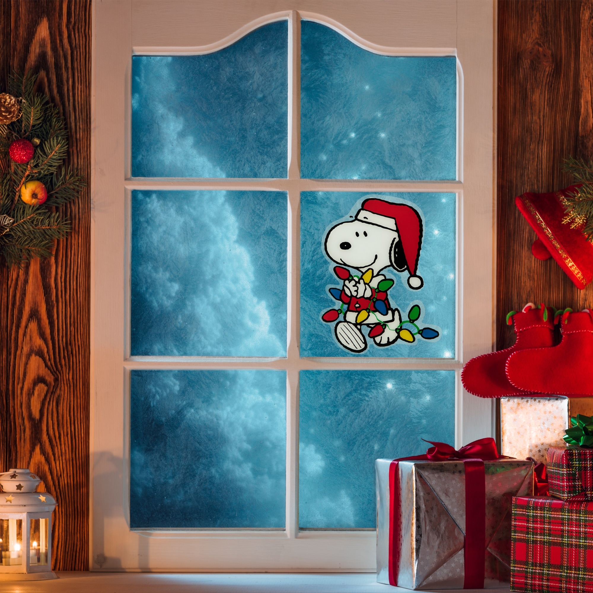 Snoopy christmas window decorations Outlet