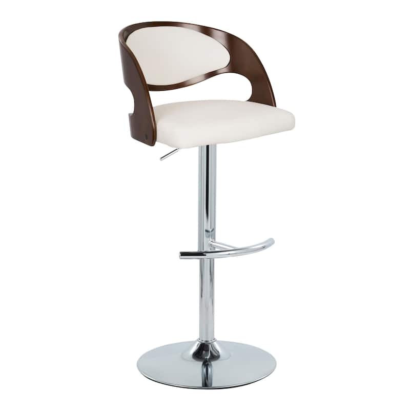 Carson Carrington Visby Mid-century Modern Cherry Wood Adjustable Barstool