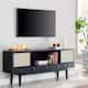 SEI Furniture Simms Mid-century Modern TV Media Console - Black