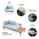 preview thumbnail 3 of 15, Cambridge Casual Mosko Teak Metal Loveseat with Cushion