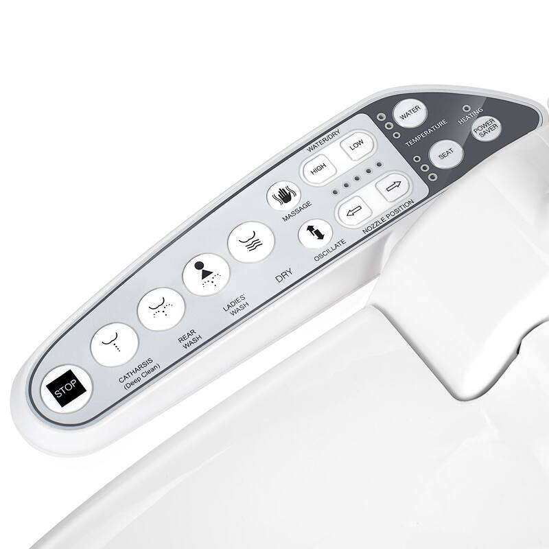 Empava Advanced Smart Electric Bidet Seats for Elongated Toilets - Heated Toilet Seat - Warm Air Dryer - Temperature Control