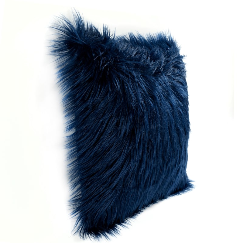Lush Decor Mongolian Luca Faux Fur Decorative Pillow Cover
