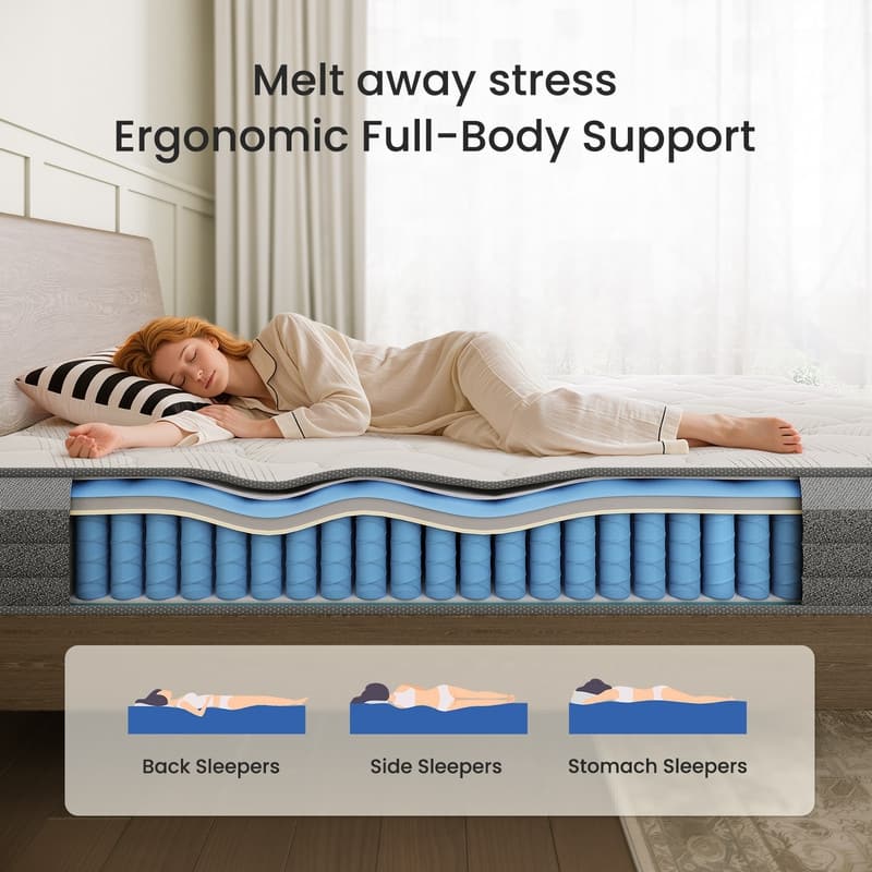 SweDrea Classic Comfort 12-inch Hybrid Mattress
