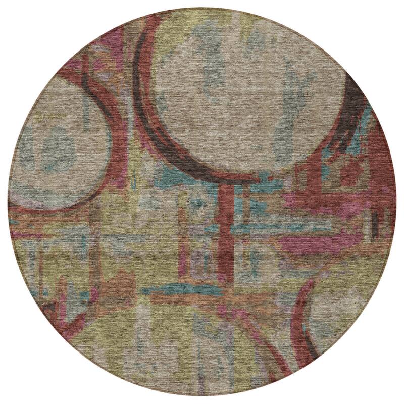 HomeRoots Geometric Transitional Rectangle Outdoor Rug