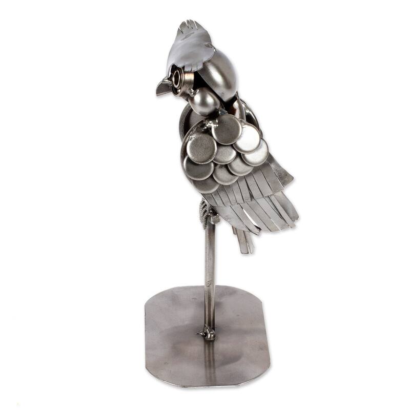Novica Handmade Owl Lookout Recycled Auto Parts Sculpture