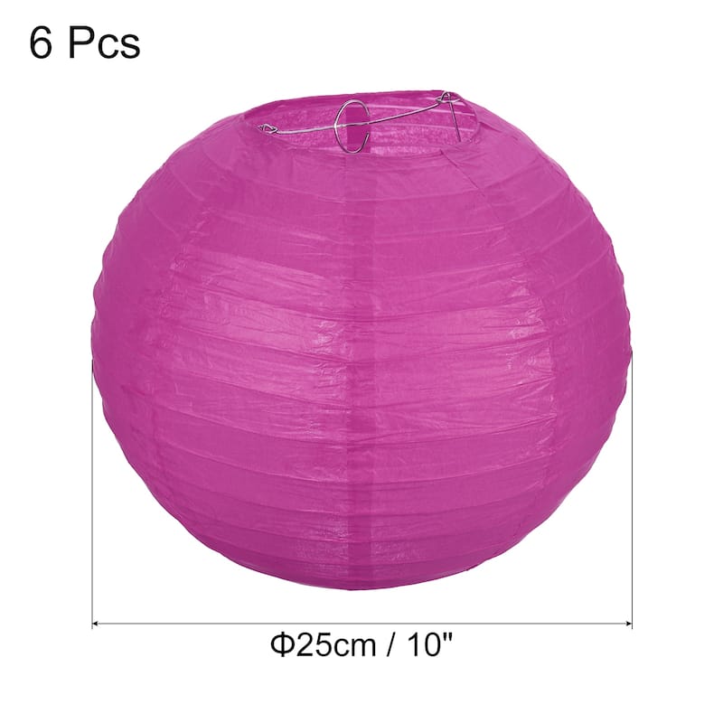 6pcs 10 Inch Folding Hanging Paper Lanterns for Wedding Home Party
