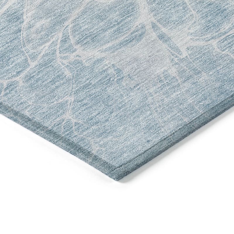 Machine Washable Indoor/ Outdoor Chantille Modern Vintage Floral Rug