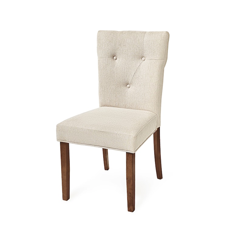 Dining Chairs Set of 2, Upholstered Chair with Rubber Wood Legs Parsons Chair