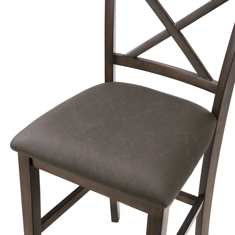 26 Inch Counter Height Bar Stools,Upholstered Bar Stools,Bar Stools Set Of 2/4/6 - 17.5"W X 20.1"D X 39.8"H