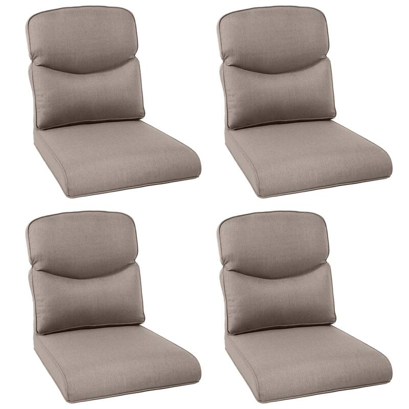 Pocassy 22x25x4 Inch Cushion for Outdoor Swivel Chairs Sofa Set - Grey Cushion - 4 Set Seat & Back Cushion