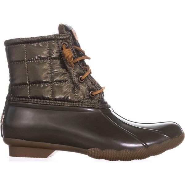 sperry women's saltwater shiny quilted rain boot