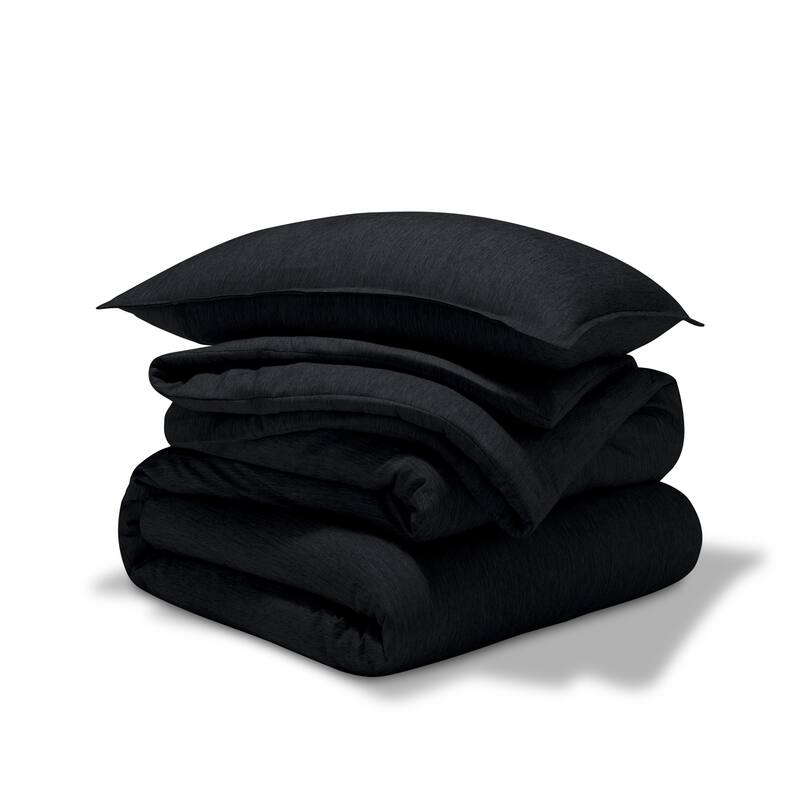 Bare Home Hypoallergenic Down Alternative Comforter Set - Twin - Twin XL - Heathered Black