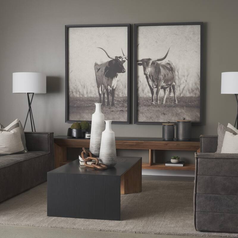 Toru White w/ Grey Small Vase