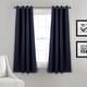 preview thumbnail 27 of 119, Lush Decor Insulated Grommet Blackout Curtain Panel Pair 52"W x 63"L - Navy