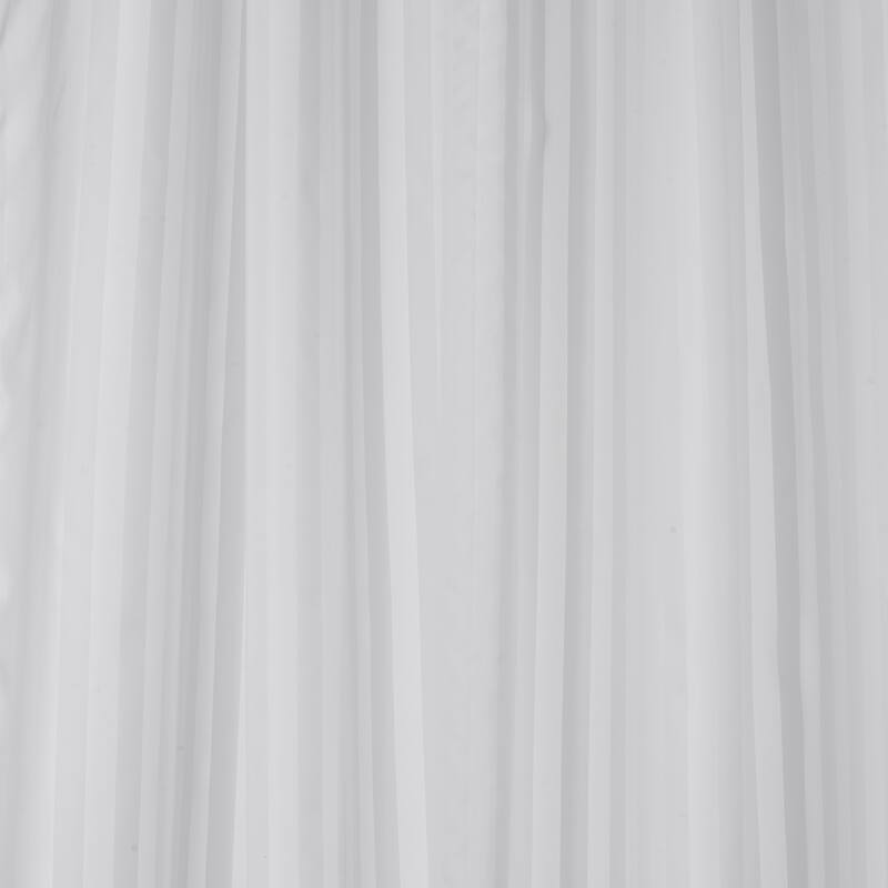 Croydex White Regency Stripe Hook 'N' Hang Polyester Shower Curtain, 70" x 70"