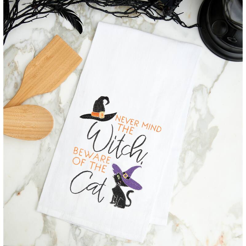 Beware of The Cat Flour Sack Kitchen Towel