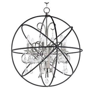 Maxim Nickel Orbit Single Tier Metal 6-light Chandelier