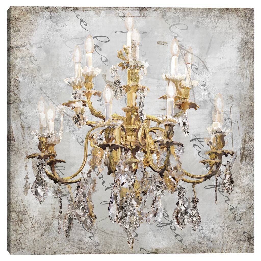 Crystal Luxe II Gold by Studio Arts Canvas Art Print