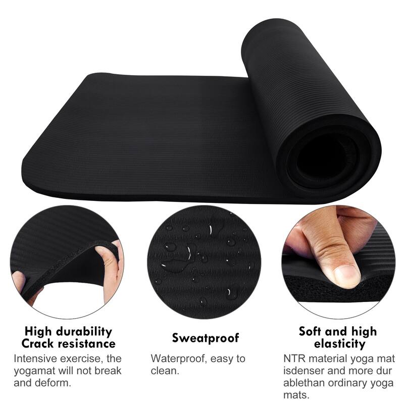 Pro Space High Density Yoga Mat 72 in. L x 24 in. W x 0.6 in. Pilates Exercise Mat Non Slip (12 sq. ft.)