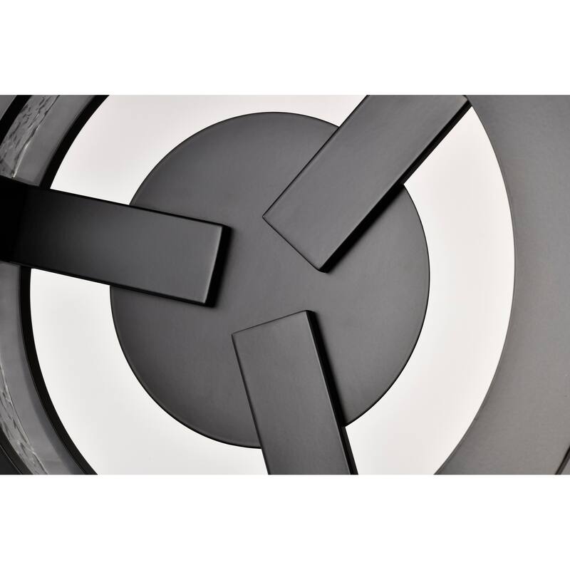 Darrow - 13 Inch LED Flush Mount - Matte Black - Acrylic Panels