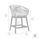 preview thumbnail 13 of 69, Tutti Frutti Solid Eucalyptus Wood and Rope Outdoor Patio Counter or Bar Height Barstool