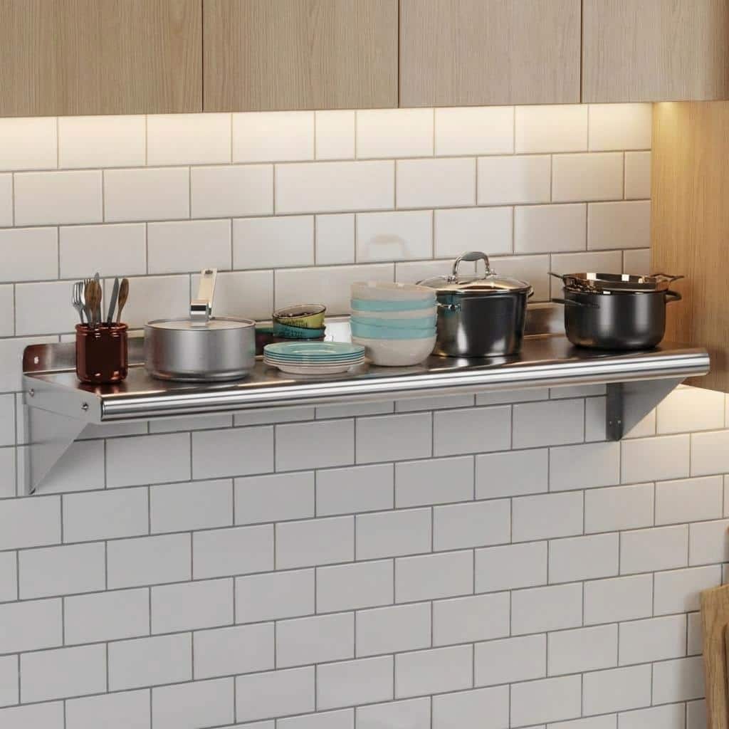Stainless Steel Shelf Wall Mounted - Stainless Steel