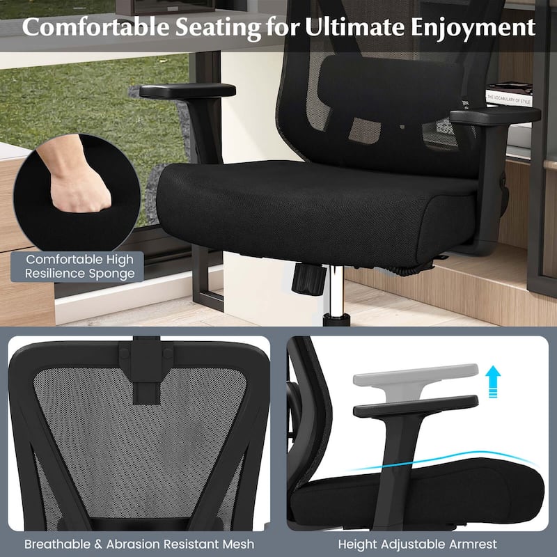 Costway Ergonomic Office Chair with Adjustable Lumbar Support Tilting - See Details