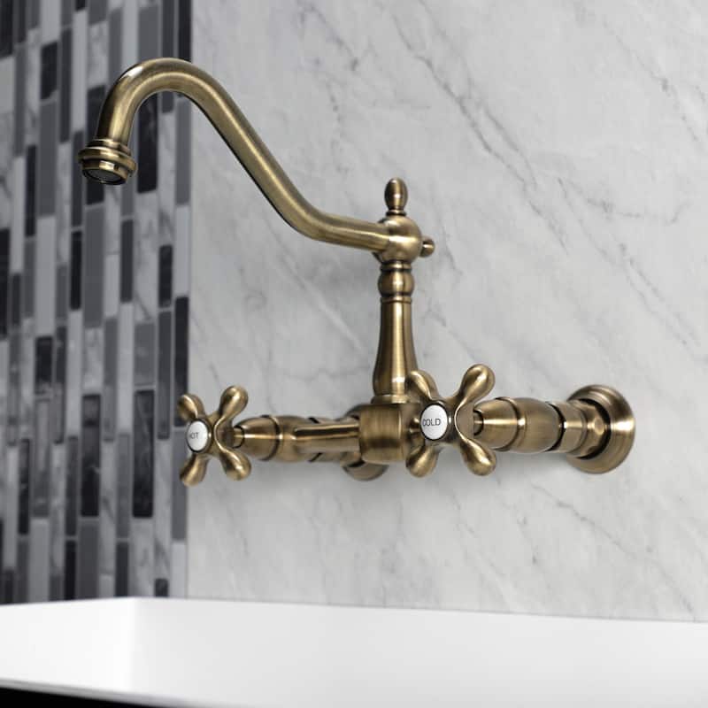 Heritage Two-Handle Wall Mount Kitchen Faucet
