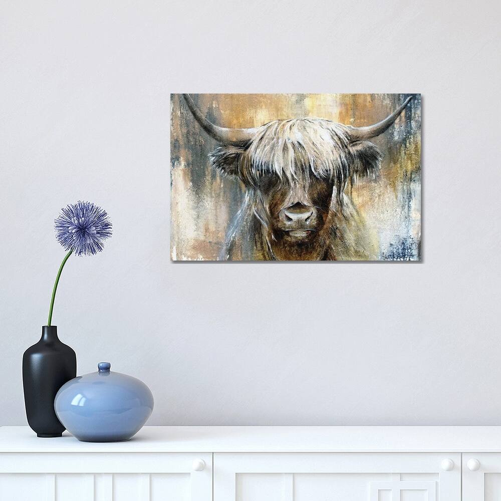 iCanvas "Highland Cow I" by Studio Paint-Ing Canvas Print
