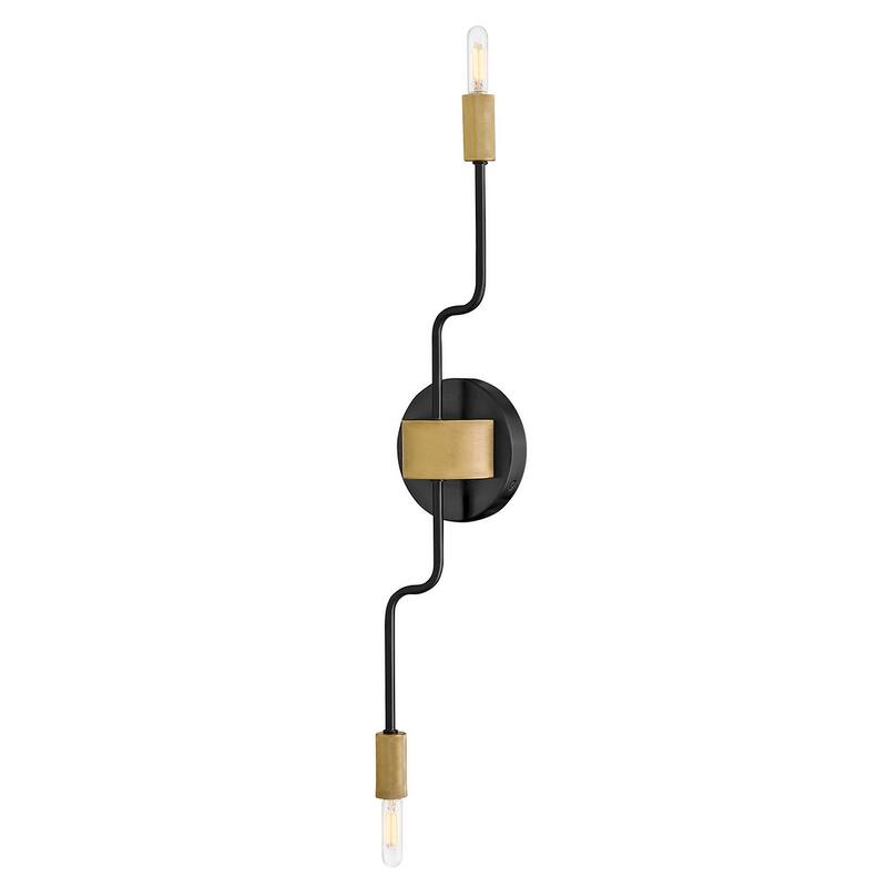 Lark 83632 Austen 2 Light 24" Tall Wall Sconce - Black