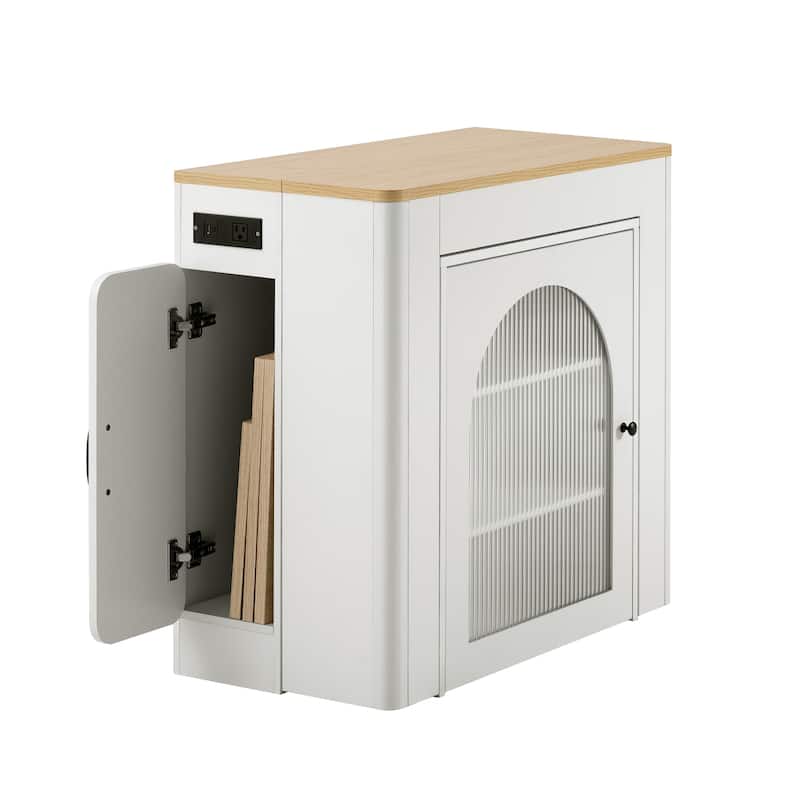 Extendable Kitchen Island Table with 3 Removable Leaves, Power Outlet & Storage Cabinet