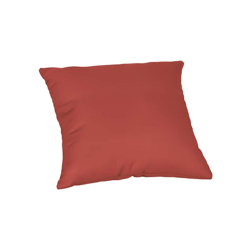 Sunbrella Solid Fabric 1-Piece Indoor/Outdoor Square Throw Pillow, 20"W x 20"L
