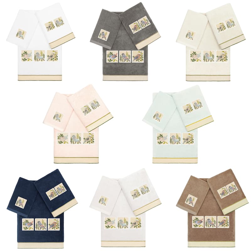 Authentic Hotel and Spa Turkish Cotton Belinda 3PC Embellished Multi-Size Towel Set