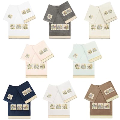 Authentic Hotel and Spa Turkish Cotton Belinda 3PC Embellished Multi-Size Towel Set