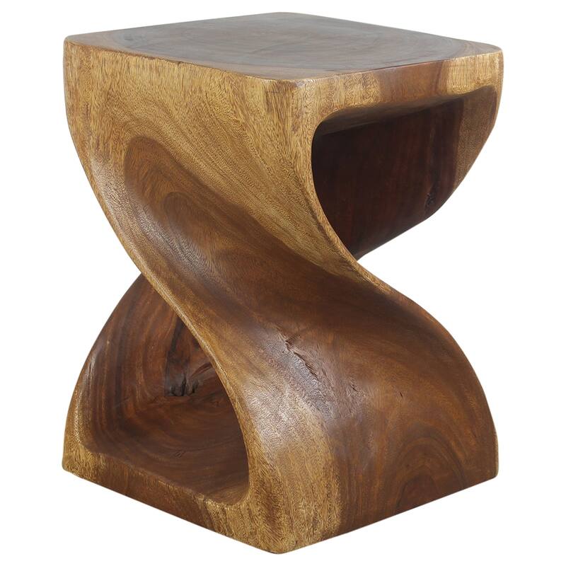 Haussmann® Original Wood Twist Stool 14 X 14 X 20 In High Walnut Oil - 14" x 14" x 20"