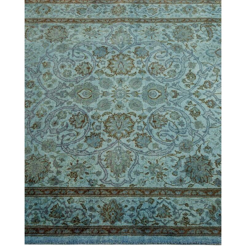Overton Hand Knotted Wool Vintage Inspired Modern Contemporary Overdyed Gray Area Rug - 3' 2" x 5' 3"
