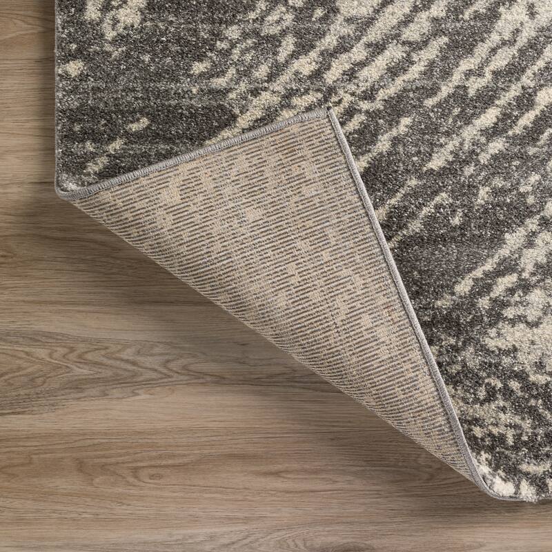 Addison Barkley Dense Abstract Shadow Striped 1'8" x 2'6" Accent Rug