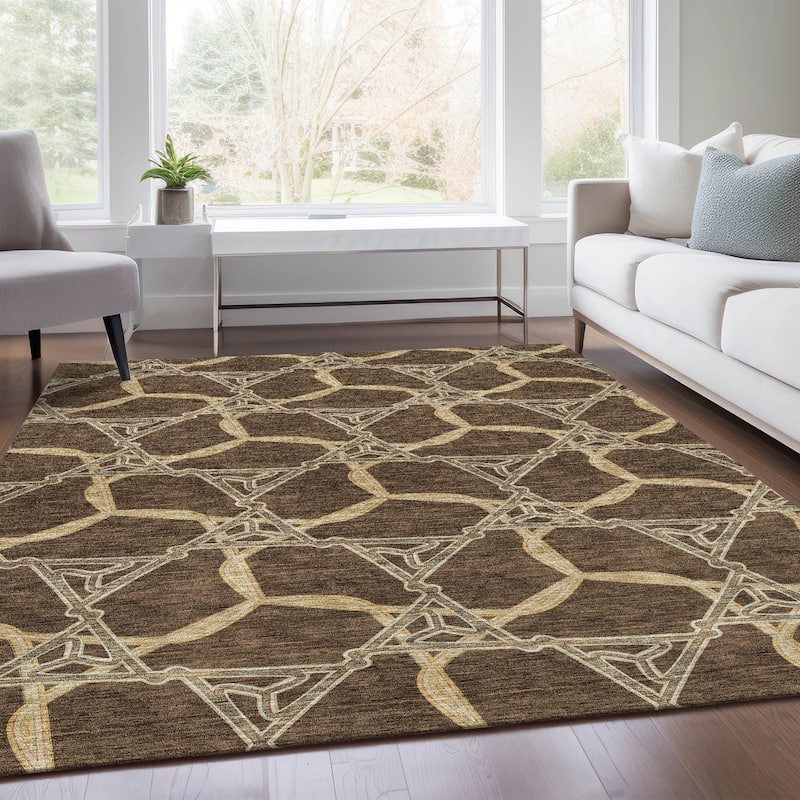 Premium Washable Super Soft Modern Tangle Mayfield Rug