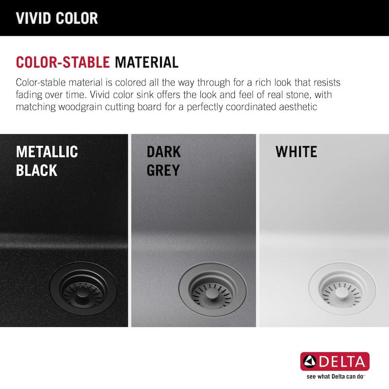 Delta 75A933-30S Everest 30” Workstation Kitchen Sink Top Mount