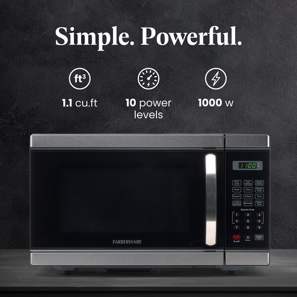 Farberware black microwave sale